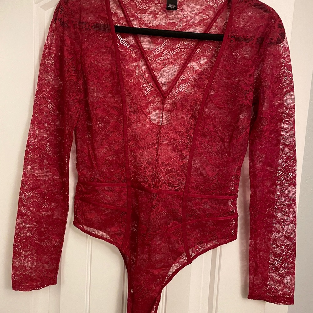 Victorias Secret | long sleeve teddy body suit